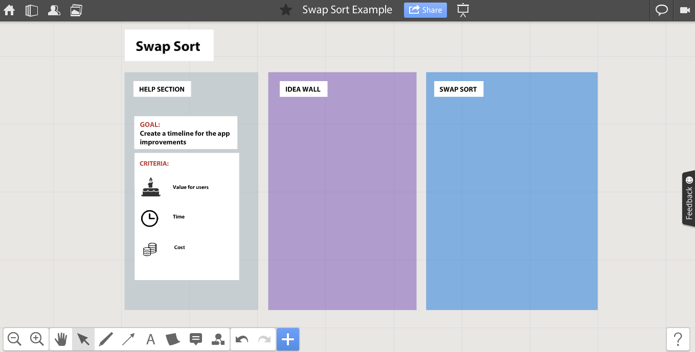 Preparation for swap sort - online whiteboard