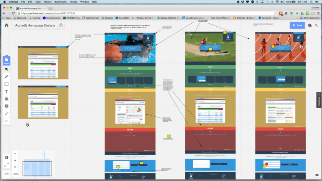 Remote collaboration on the wireframes