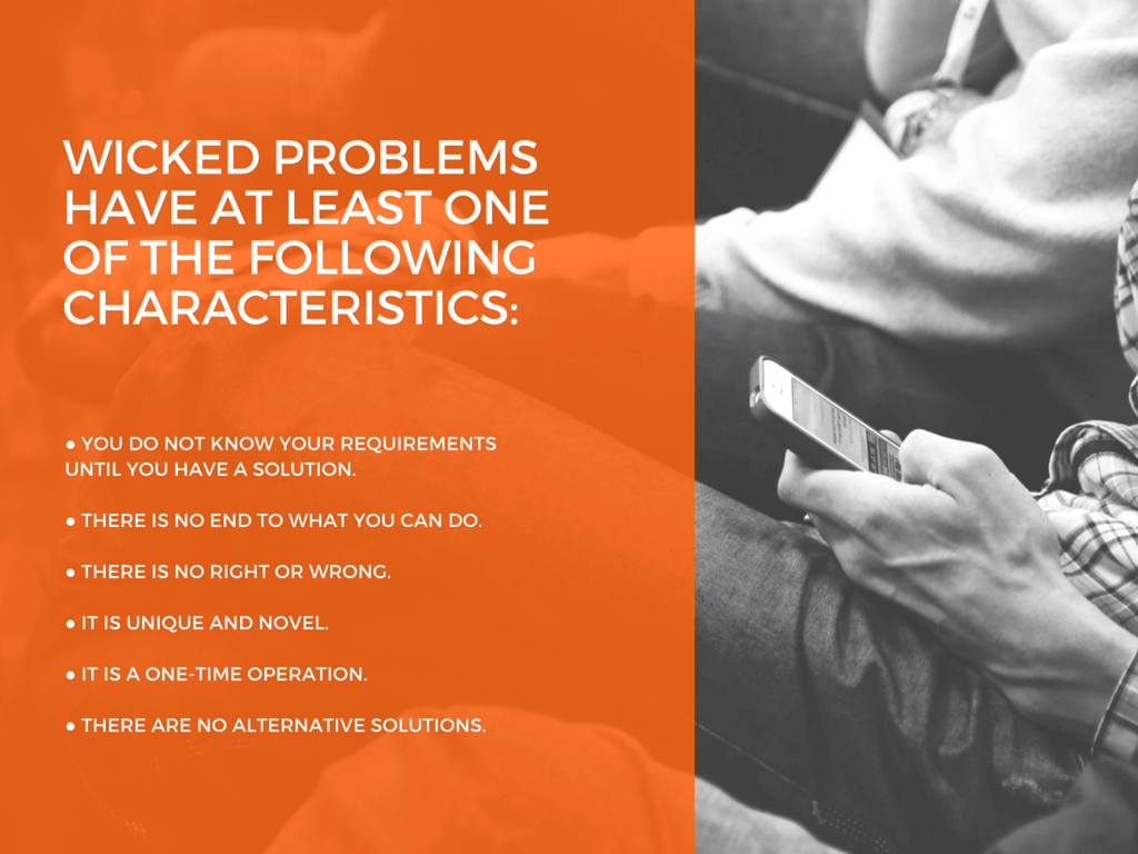 Characteristics of wicked problems. Dialogue Mapping by Gus Garcia