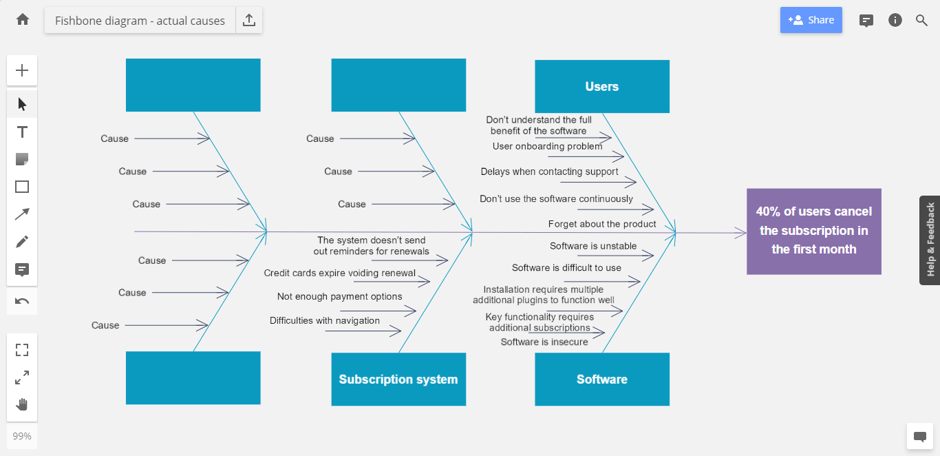 ishikawa fishbone diagram template excel