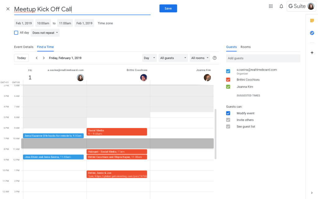 Google Calendar features for scheduling meetings MiroBlog