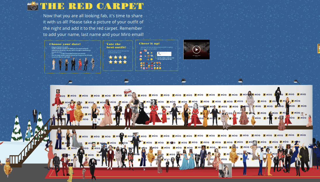 virtual red carpet in miro