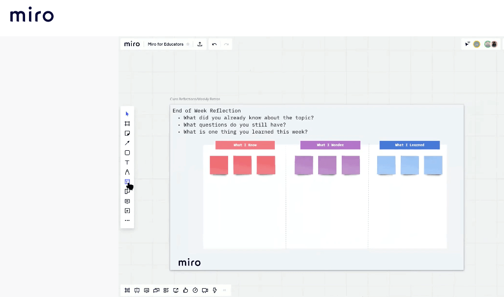 Using Miro board for trainings and people development