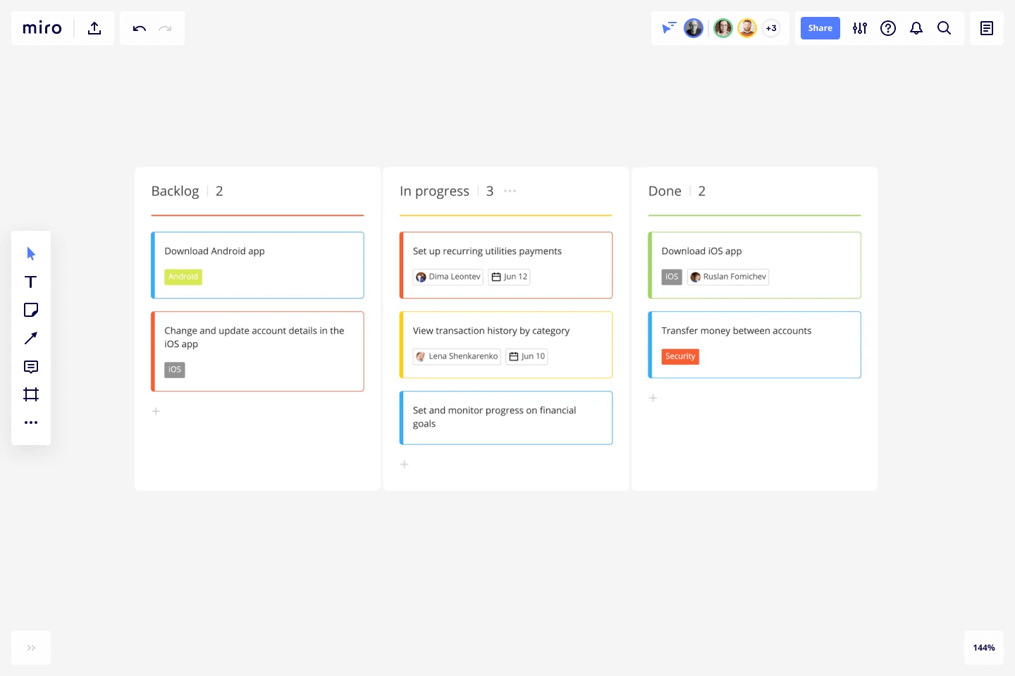 Miro kanban template