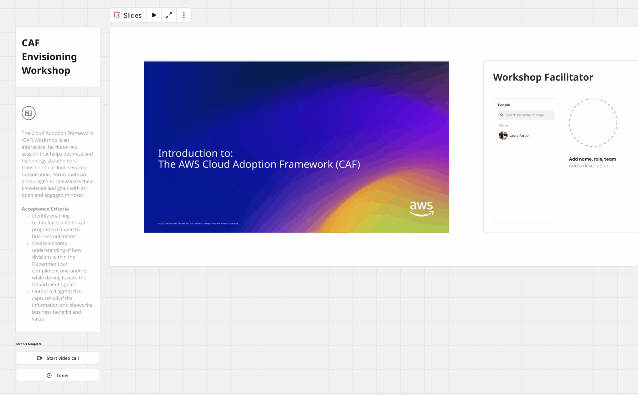 Miro for AWS Cloud Adoption Framework (CAF) Workshops | MiroBlog
