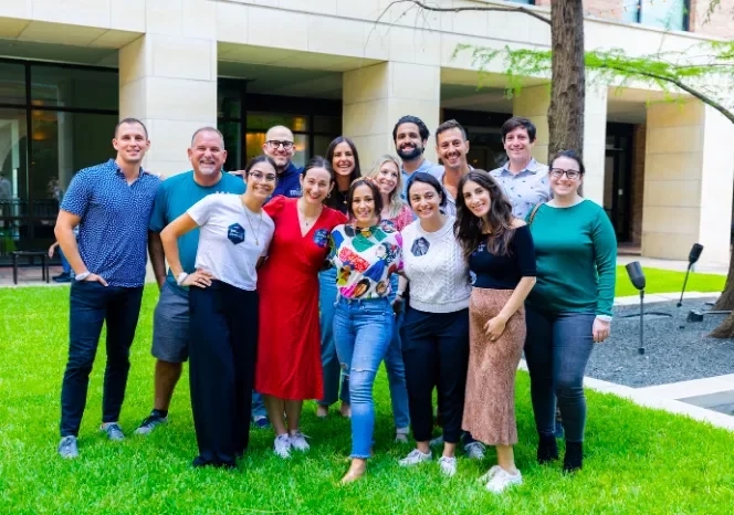 Members of Jew-ish pose for a photo at the Austin, Texas hub